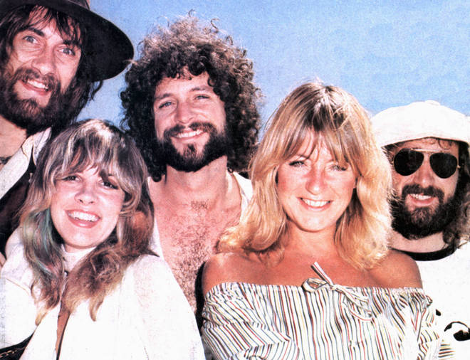 John McVie (far right) next to then-wife Christine McVie and the rest of Fleetwood Mac