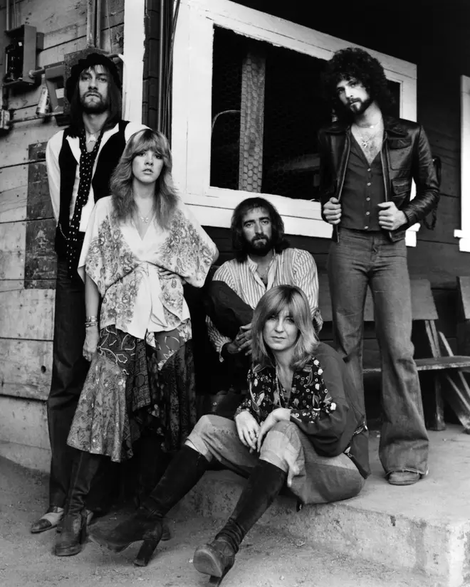The iconic Fleetwood Mac lineup of Christine McVie, Lindsey Buckingham, John McVie, Mick Fleetwood, and Stevie Nicks. (Photo by Silver Screen Collection/Getty Images)