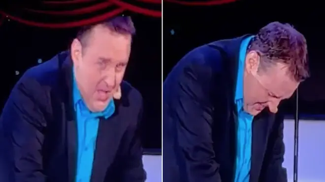 Peter Kay broke down on stage as he received a standing ovation