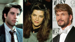 From left to right: John Travolta, Kirstie Alley and Patrick Swayze.