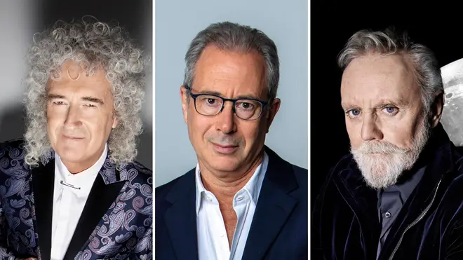 Brian May, Ben Elton and Roger Taylor