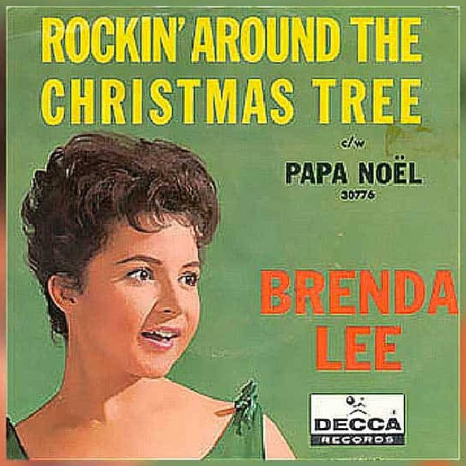 The original single cover for 'Rockin' Around The Christmas Tree'.