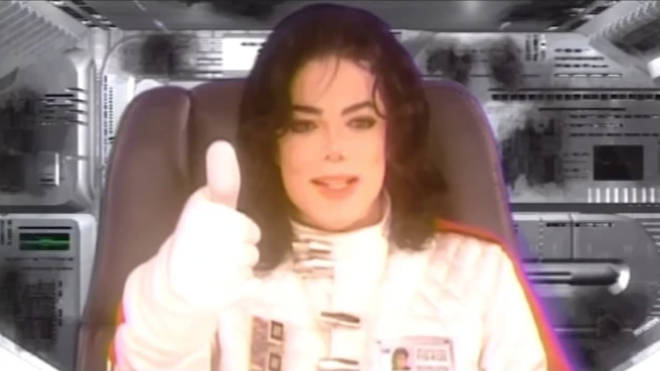 The footage shows Michael Jackson giving a voice over to a motion stimulator arcade game, but the footage was never released.