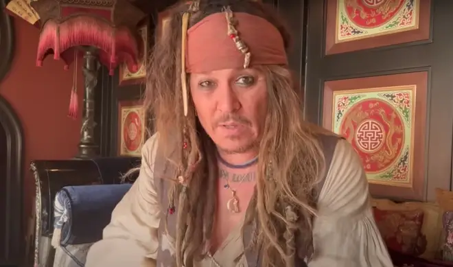 Johnny Depp dressed up as his famous Jack Sparrow role to record a message for a terminally ill fan.