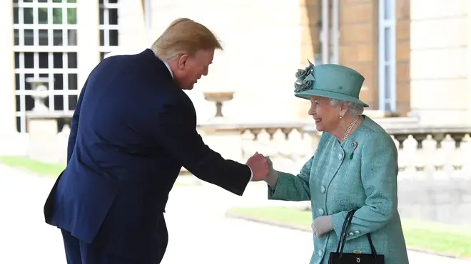Donald Trump meets the Queen in 2019