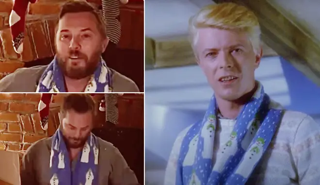 Duncan Jones, 51, wore the exact scarf Bowie donned in the iconic 1984 video special to create a new introduction to the famous animated story.