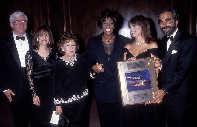 Whitney contributed hundreds of thousands of dollars to multiple charities such as Fighting AIDS, Fighting Cancer, The Children's Defense Fund, and The National Birth Defects Center (pictured at the nnual St. Jude Children's Hospital Benefit Gala in 1993)