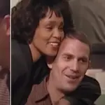 Rare footage behind-the-scenes of The Bodyguard set shows Whitney Houston and Kevin Costner as they lark around and gently mock each other, much to the delight of the surrounding crew.