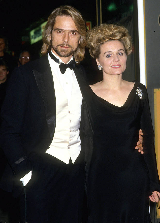 Jeremy Irons and wife Sinead Cusack in 1986