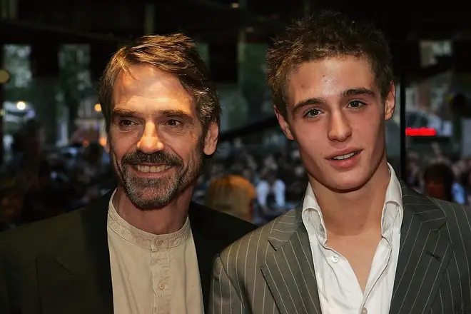 Jeremy with son Max Irons in 2005