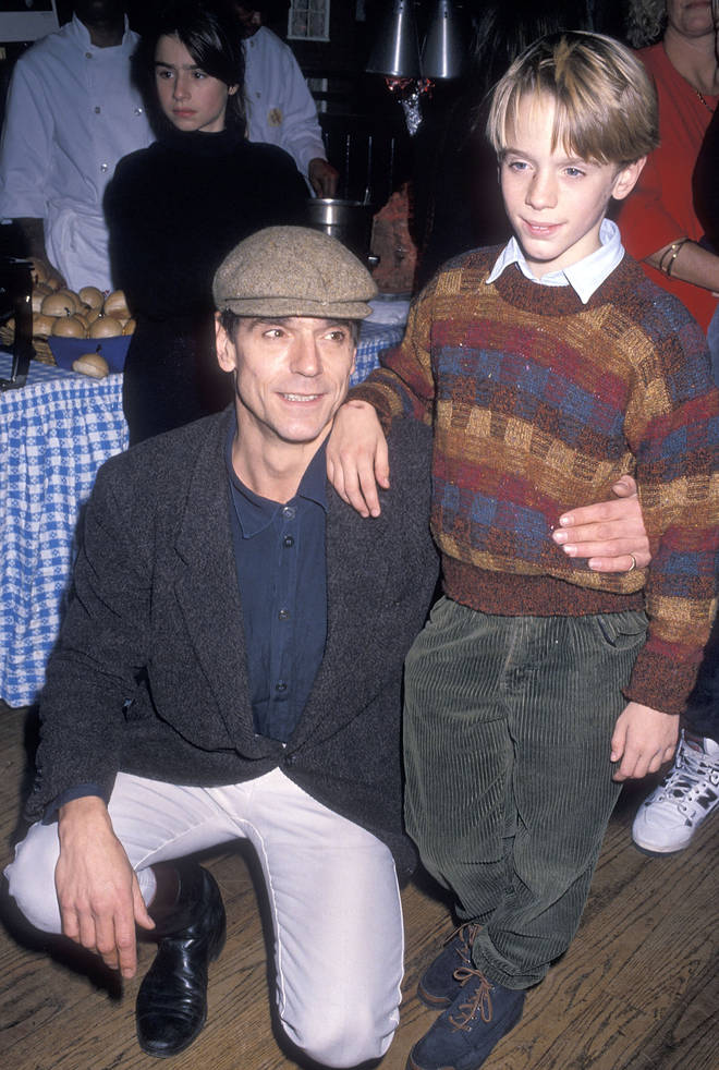 Jeremy with son Samuel in 1989
