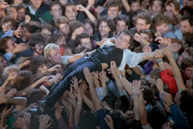 Gabriel lost his jacket whilst crowding surfing like a bonafide rock star.