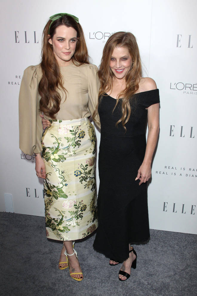 Lisa Marie Presley pictured with daughter Riley Keough in 2017