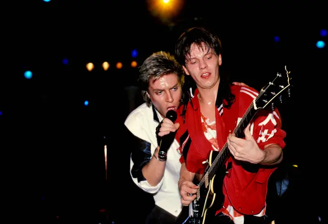 Simon Le Bon and Andy Taylor in Duran Duran's heyday