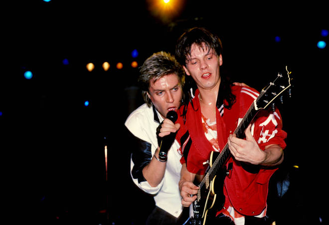 Simon Le Bon and Andy Taylor in Duran Duran's heyday