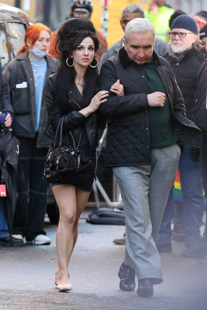 the film's actor's pictured filming on the streets of London on January 16