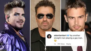 Adam Lambert, George Michael and Theo James