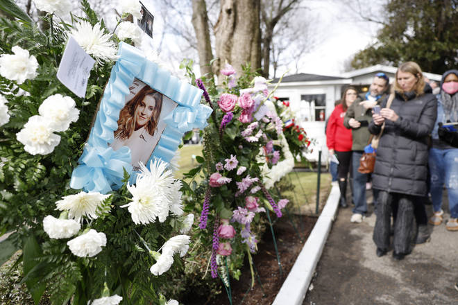 Mourners gathered outside Graceland to pay tribute to Lisa Marie Presley on January 22, 2023.