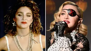 Madonna in 1984 and 2019