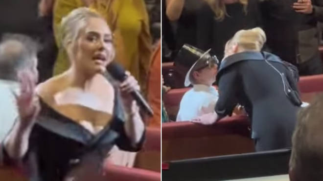 The British star, who will perform every weekend from November 2022 to March 2023, was doing her famous audience walkabout when the touching moment was captured.