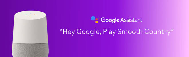 Listen to Smooth Country on smart speakers: Google Assistant