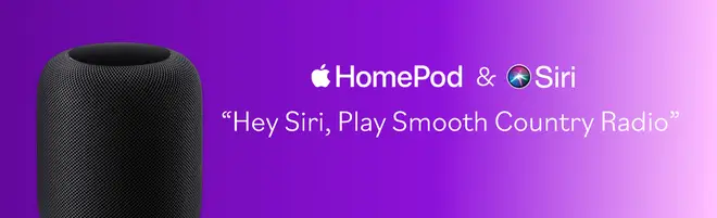 Listen to Smooth Country on smart speakers: Home Pod & Siri
