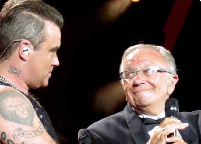 Robbie Williams pictured with his father Pete Conway