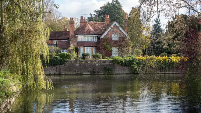 Pictured, George Michael's home in the village of Goring, Oxfordshire
