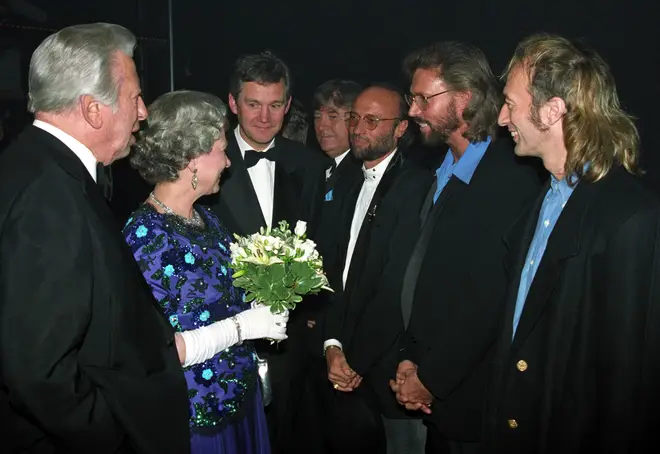 The Bee Gees got to meet Queen Elizabeth II after their show wowed her.