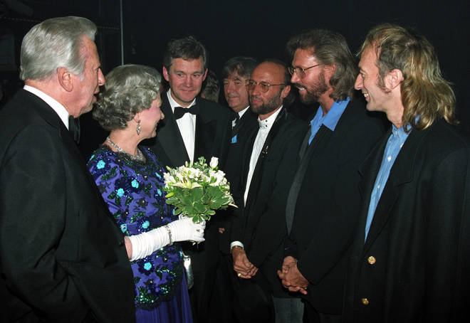 The Bee Gees got to meet Queen Elizabeth II after their show wowed her.