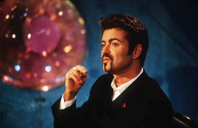 George Michael on MTV during an interview in 1998.