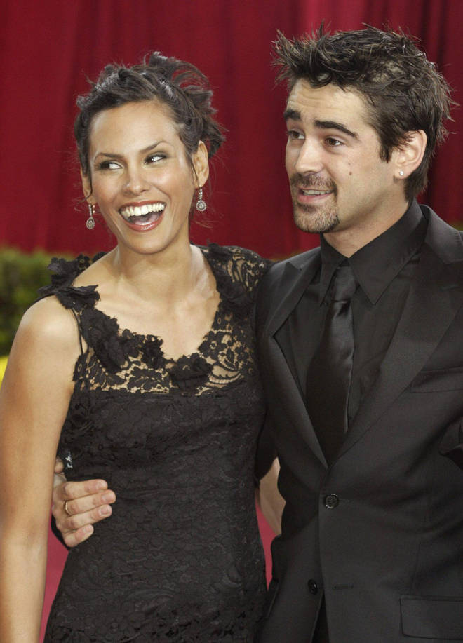 Colin Farrell and ex-girlfriend, Kim Bordenave, the mother of his first child, in 2003