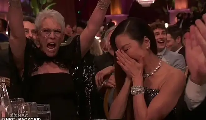 Jamie Lee Curtis went viral for celebrating her co-star Michelle Yeoh winning an award.