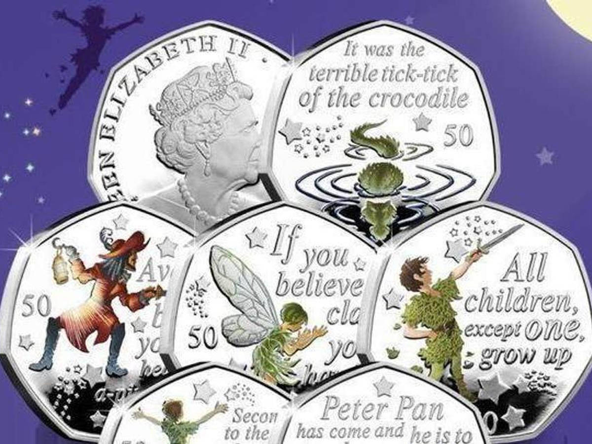 PETER PAN 50p COIN TINKERBELL 90th ANNIVERSARY 2019 UNCIRCULATED Unopened Bag