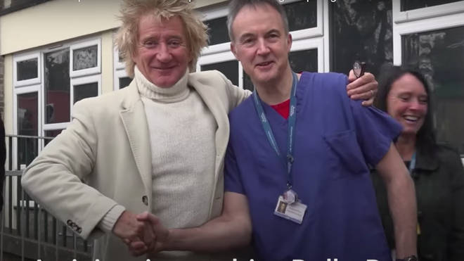 The announcement comes after January saw Rod Stewart pay for a day's worth of at the Princess Alexandra hospital in Harlow near his Essex home, pictured.