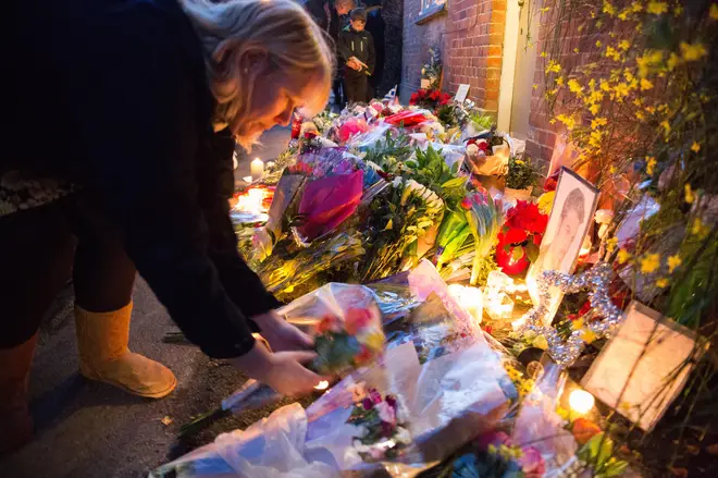 Queues of fans lined up to pay their respects and swathes of flowers were left at the door of the Goring home, as the world came to terms with the shock death.