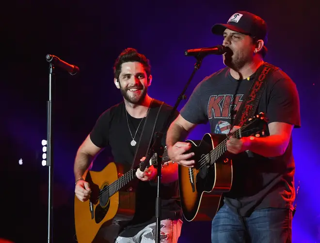 Thomas Rhett with his father Rhett Atkins in 2016