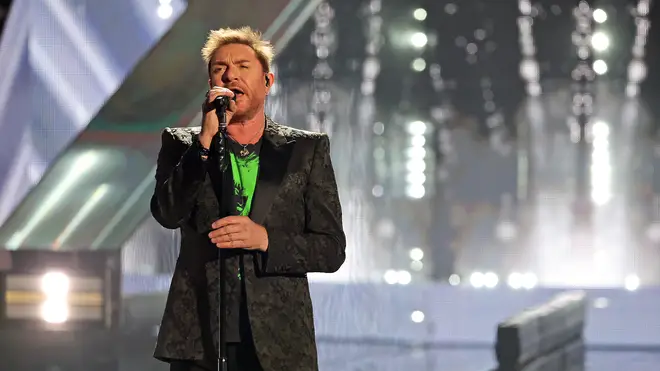 Simon LeBon of Duran Duran at the Rock and Roll Hall of Fame in 2022