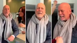 Bruce Willis and his family on his birthday
