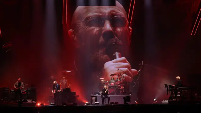 Genesis performing live during their Last Domino? concert tour in 2022.