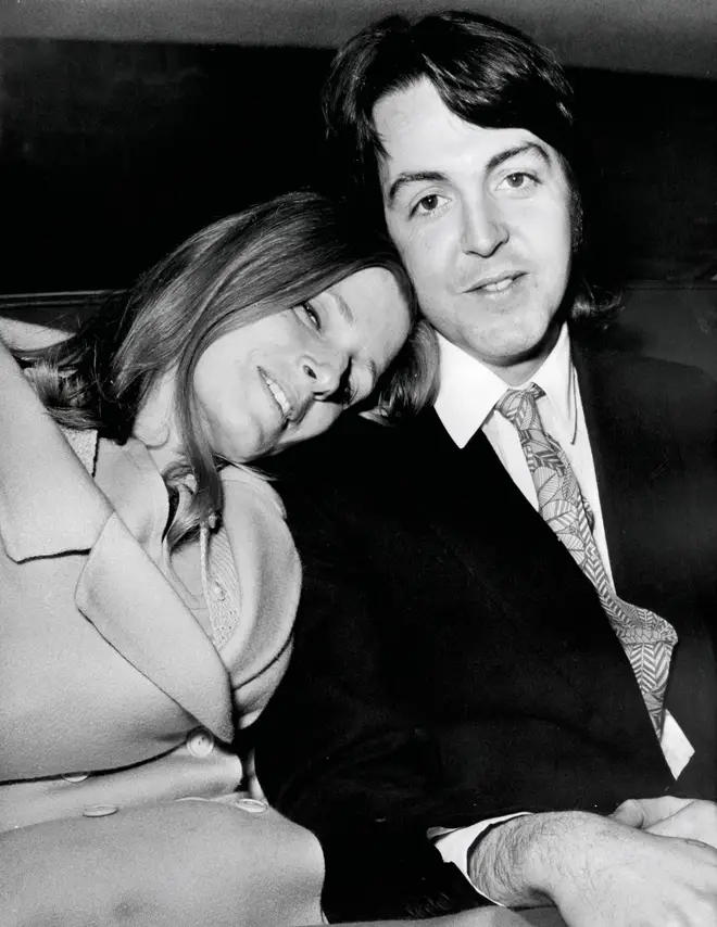 Paul McCartney with his bride Linda Eastman on their wedding day in 1969. They were married 29 years, until Linda sadly lost her battle to cancer.