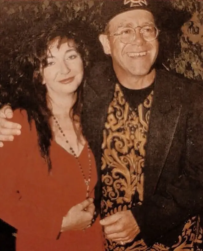 Elton and Kate Bush together in 1991.