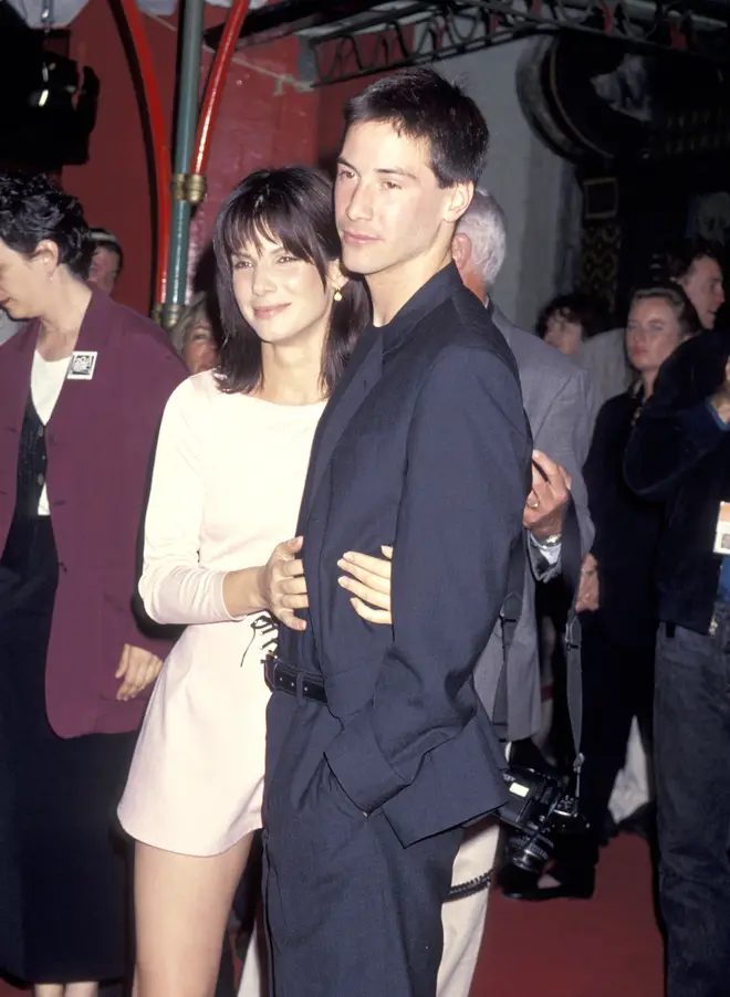 Keanu Reeves and Sandra Bullock at the premiere of Speed in 1994. (Photo by Ron Galella/Ron Galella Collection via Getty Images)