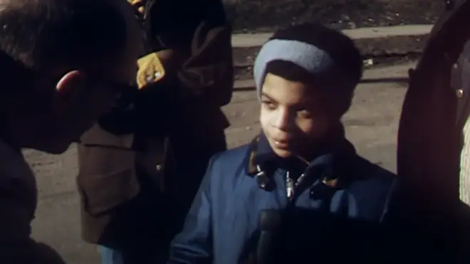 Prince was clearly a confident child, looking completely unphased as he addressed the reporter.