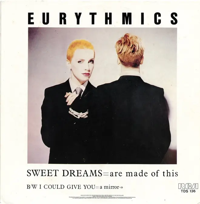 The original single artwork for 'Sweet Dreams (Are Made Of This)'.