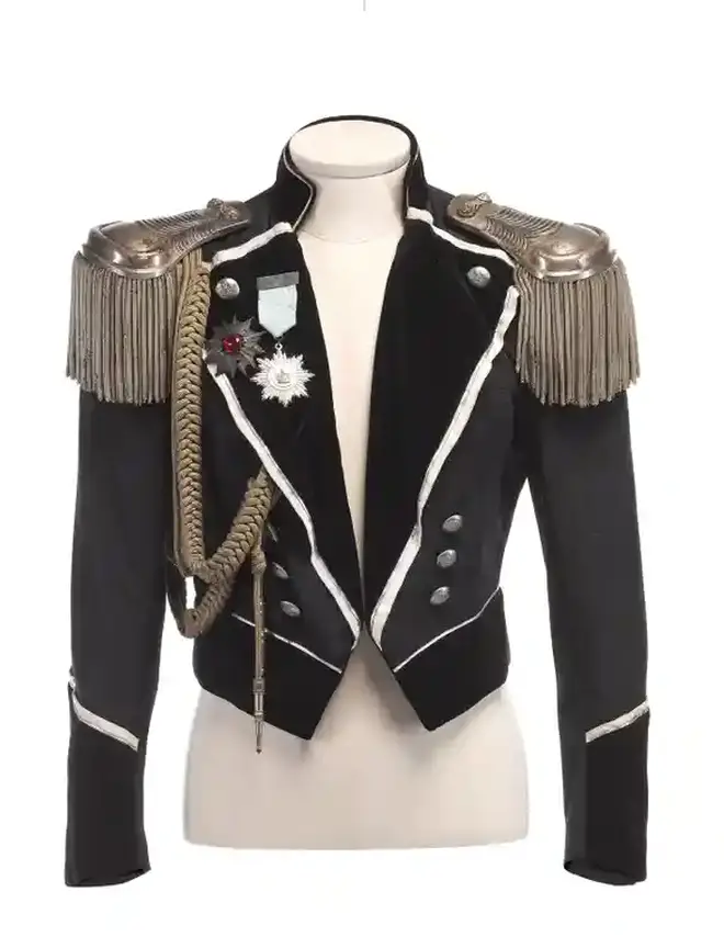 Also on sale is Freddie Mercury's jacket he wore at his 39th birthday party in Munich in 1985 (pictured)