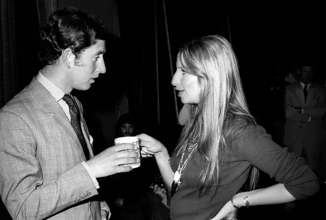 King Charles and Barbra Streisand in 1974. (Photo by Mark Sennet/Getty Images)