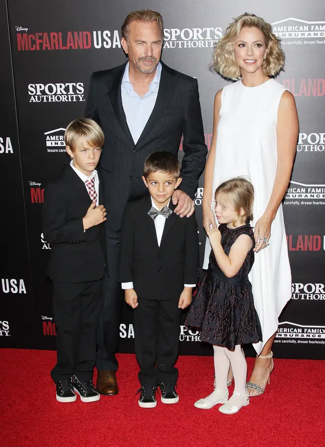 Kevin Costner and his family in 2015. (Photo by Michael Tran/FilmMagic)