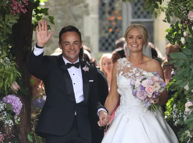 Ant McPartlin and second wife Anne-Marie Corbett on their wedding day in 2021
