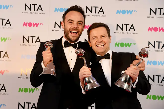 Ant & Dec with the The Bruce Forsyth Entertainment Award and TV Presenter Award at the National Television Awards 2018